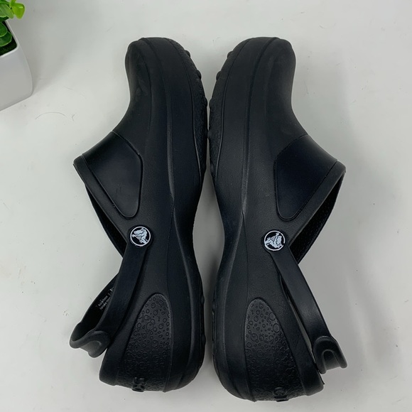Crocs Mercy Work Women's Clogs Slip on Black Shoes Size 11 - Picture 6 of 8